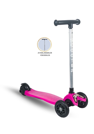 Tois Colorwase Led Işıklı 4 Kademeli 3 Tekerlekli Scooter Pembe