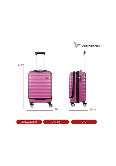 Vegmann Wave Laptop Bölmeli Violet Kabin Boy Valiz Violet