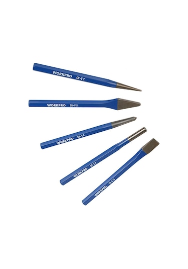 Workpro Wp201303 5 Parça Cr-v Profesyonel Noktalama Ve Keski Seti Fr Wp201303