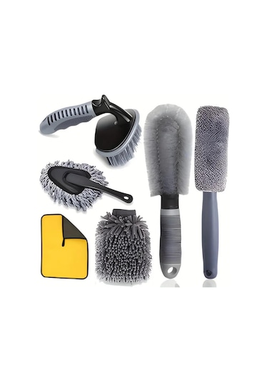 Polham Profesyonel 6 Parçalı Araba, Motorsiklet İçin Detaylı Araç Temizlik Ve Bakım Seti, İç Ve Dış Bakım Seti