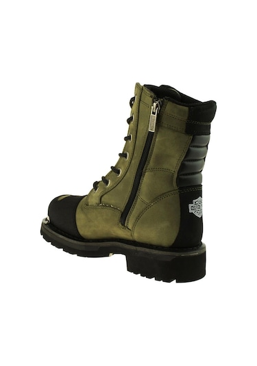 Harley Davidson Riddick Olive Crazy Deri Kadın Bot 001