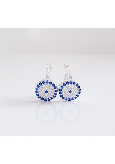 Nazar Boncuklu Gümüş Çocuk Küpesi N11.72342