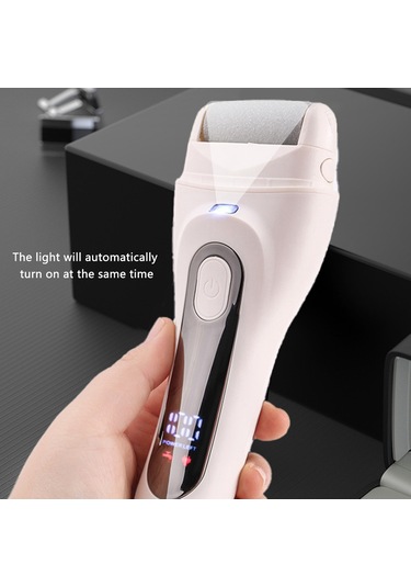 V-618 Dijital Ekranlı Elektrikli Ayak Nasır Sökücü Pedikür Aletleri Ayak Bakım Seti Siyah