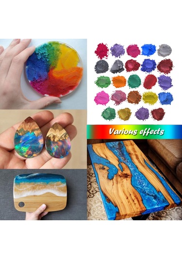 Yifomall 24 Renkli Doğal Mica Tozu - Makyaj, Sabun Ve Mum Yapımı İçin Güvenli, Hızlı Erime, Parlak Renk Seçenekleriyle Dıy Sanat Projeleri