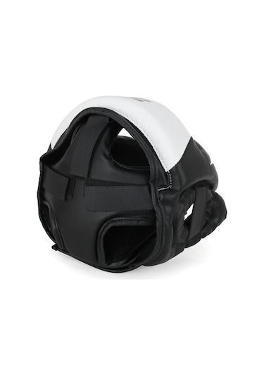 Yüz Korumalı Siyah Beyaz Antreman Boks Kaskı Çok Renkli