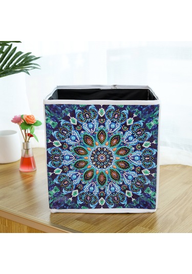 Jeemson Kırmızı Taş Tablo Dıy Saklama Kutusu - Beyaz Kumaş Malzeme, 25cm, Araç Seti Dahil Snh005 Çok Renkli