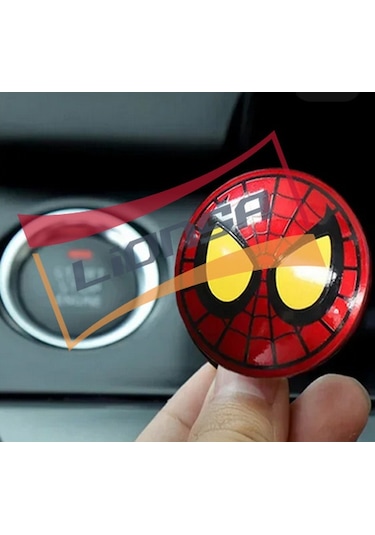 Start Stop Düğme Üzeri Çerçeve Aksesuar Örümcek Adam