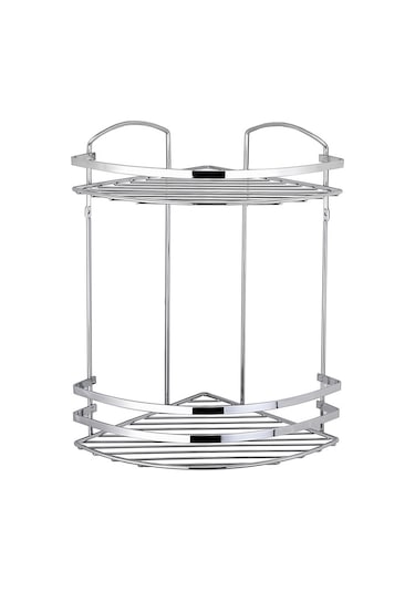 Teknotel Iki Katlı Banyo Duş Köşe Rafı Krom Lm008 Çok Renkli