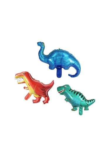 Mini 3lü Dinazor Folyo Balon Set