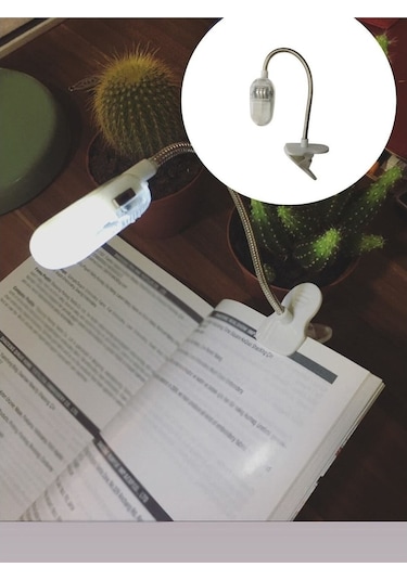 Yayke Esnek Bükülebilir Mandallı Kitap Okuma Lambası