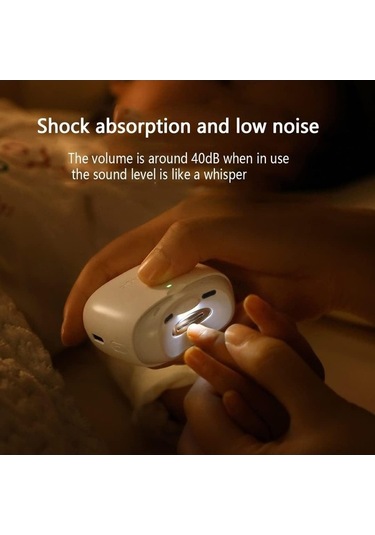 Ulzyvf Otomatik Usb Şarjlı Tırnak Makinesi - Bebek & Yetişkinler İçin 2 Hız, Aydınlatmalı, Törpülü Beyaz Beyaz