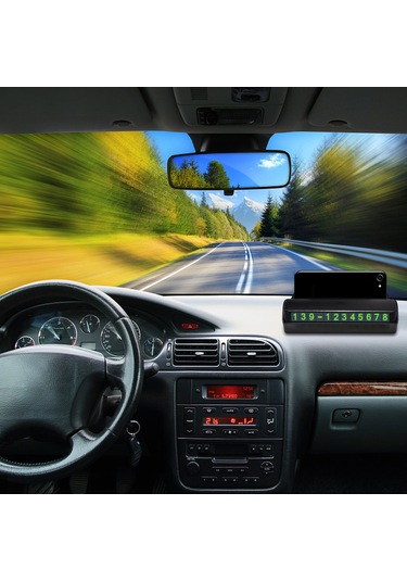 Monyee Geçici Park Kartı P10 - Siyah Abs Malzeme, 13cm Boyut, 2 Sticker Seçeneği