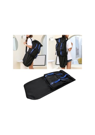 Pazly Suntek Kaykay Çantası Sırt Longboard Taşıma Mavi Dokuma Kumaş Çok Renkli