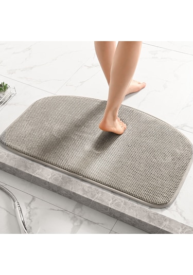 Dianziye Banyo Suyu Emici, Kayma Engeli, Hızlı Kuruyan Ev Çatı Matı - Gri Renk, 50x80 Cm Diğer