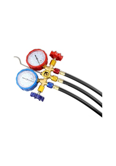 Qingmipy R22/r134a/r410a Soğutucu Yükleme Hortumu Seti - 1m Dayanıklı Kauçuk + Bakır Uçlar