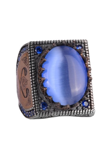 925 Ayar Gümüş İslami Yüzük, Yapay Taş Yüzük, El Yapımı Hat Yazısı Yüzük Yapay Göztaşı Gümüş