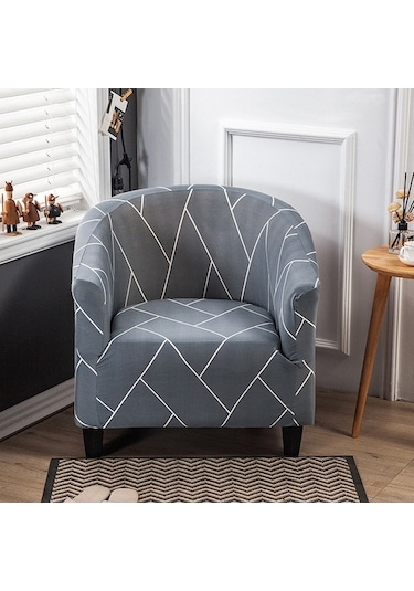 Elastik Tek Yarım Daire Baskılı Kanepe Kılıfı Boyut Çok Renkli Çok Renkli