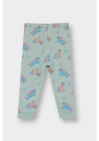 Defacto Kız Bebek 4lü Pijama Takımı Unicorn Baskılı Uzun Kollu Penye Üst Uzun Alt F7201a525aupn350 Pembe