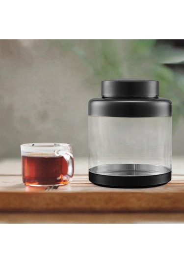 Suntek Hava Geçirmez Saklama Kavanozu Kapaklı Mühürlü Siyah