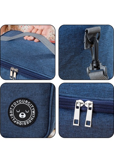 Termal Öğle Yemeği Kutusu Çantası Dayanıklı Su Geçirmez Ofis Soğutucu Kayışlı Öğle Yemeği Kutusu S Siyah Siyah