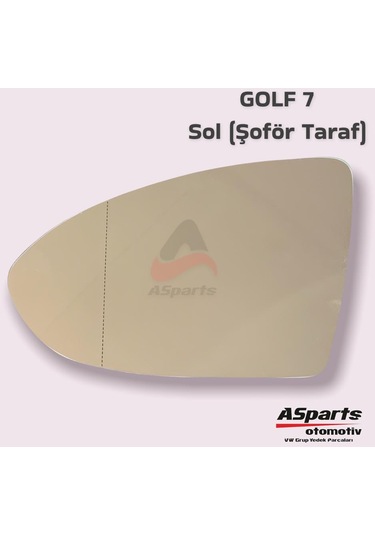 Vw Golf 7 Dış Ayna Camı Sol Sürücü Taraf Isıtmalı 5g0857521