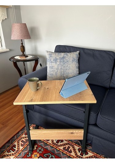 60x40 Yükseklik Ayarlı Çalışma Masası,hasta Yemek Masası Ceviz