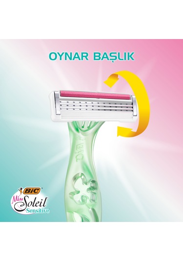 Bic Miss Soleil Sensitive Bundle Kadın Tıraş Bıçağı Seti 3'lü + Makyaj Çantası