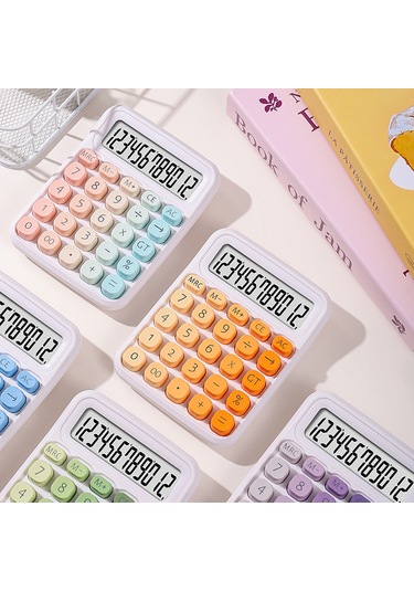 Aubyhe Ofis Ve Öğrenci Hesap Makinesi, Mekanik Klavye, 12 Basamaklı Ekran, Büyük Dairesel Tuşlar, Degrade Renk Seçenekleri 1xaaa Pil Gerekiyor, Pil Dahil Değil Diğer