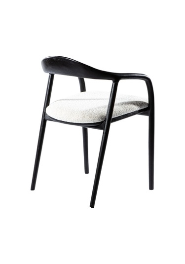 Zodiac Exclusive Yılan Ahşap Sandalye Siyah - Beyaz