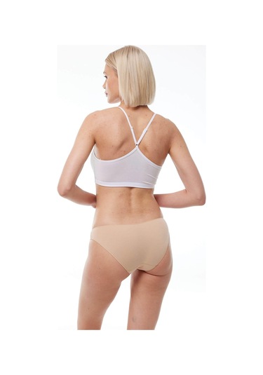 Malabadi 183 2'li Paket Kadın Modal Düşük Bel Iz Yapmayan Slip & Külot Ten