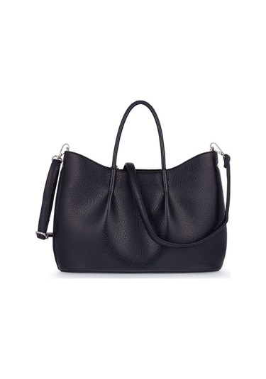 Bilik Deri Logo Detaylı Lacivert Kadın El Çantası Riv 147-r Lacivert