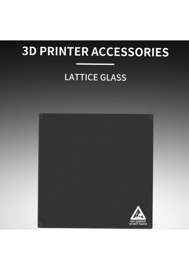 Tronxy Kristal Cam Baskı Yatak Platformu Karbon Silikon Siyah