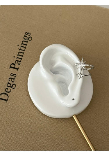 Kutup Yıldızı Kıkırdak Küpe Gümüş