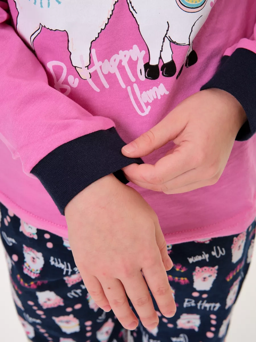 T-sod Pjama Şort Ve Uzun Kollu Üst İle 149822605 Pembe