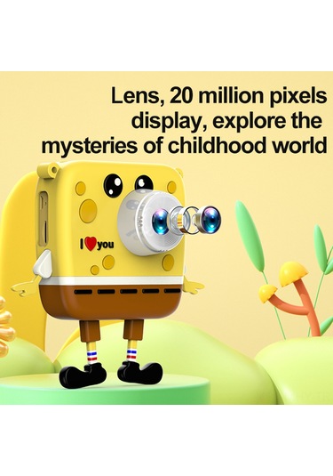 Monyee D10 Çocuklar İçin 20mp Hd Ön Ve Arka Kameralı Oyunlu Fotoğraf Makinesi