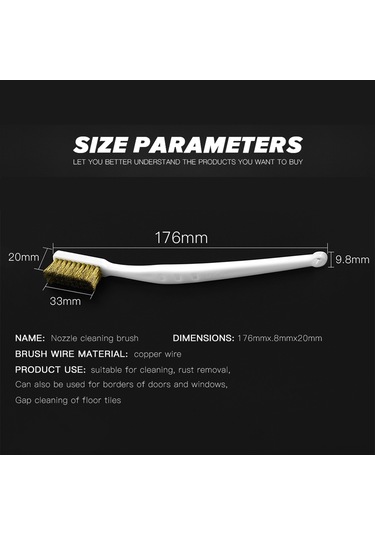 Neevoyu 3d Yazıcı Ağız Temizleme Fırçası - Bakır Tel, Rust Ve Kir Temizleyici, Mk8 Basım Başkanı Ve Isı Blokları İçin