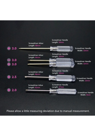 Neevoyu Bilgisayar Ve Aleti Tamiri İçin 5'li Mini Tornavida Seti - 3.0, 2.5, 2.0 Çaplı Artı Ve Çizgi Uçlu