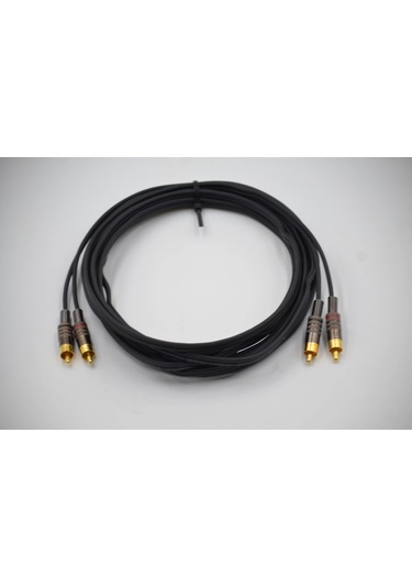 Amfi Rca Kablosu 5 Metre - El Yapımı %100 Bakır Anfi Rca Ses Kablosu - 5 Metre