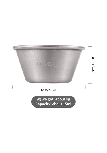 Tenfowee Ti Materyalı Hafif, Paslanmaz 15ml Çırak Bardak - Kamp, Piknik, Seyahat İçin Whiskey, Şarap, İçecek Bardağı 1