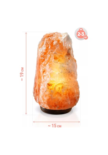 Salt For Life Tuz Lambası 2-3 Kg, Dimable Çıkarılabilir Şalterli Şifalı 202609558 Turuncu-pembe