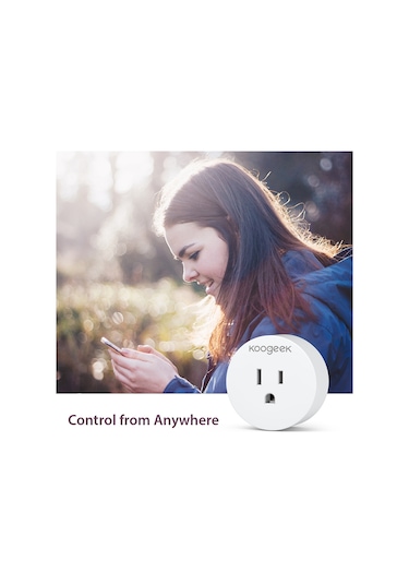 Teltree Koogeek Sa-p202 Akıllı Prizi 2'li Paket - Uzak Kumanda, Zamanlama Ve Ses Kontrolü Alexa/google Home Uyumlu - Abd Standartı - 100-240v