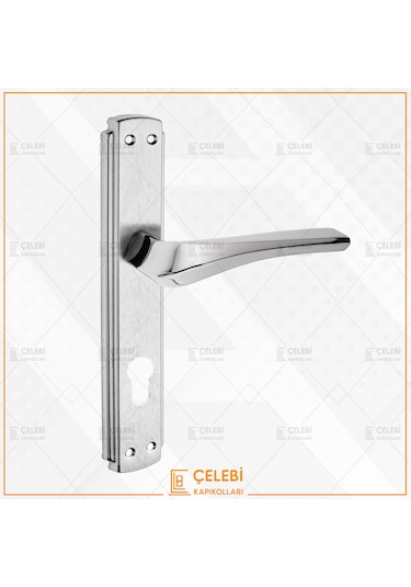 Venüs Kol Aynalı Nikel Saten Yale Kapı Kolu