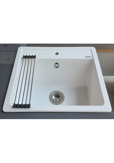 Simpex Tek Göz Tezgah Üstü&tezgaha Sıfır Uyumlu Beyaz 58x50cm