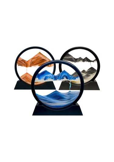 Qingmipy 3d Kum Sanatı Dekorasyonu: Akışkan Kumlu Rahatlatıcı Cam Tablo - Ofis & Ev İçin