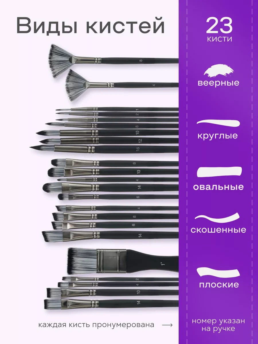 Kitso Sanat Seti 24 Parça Resim Fırçaları 241189841