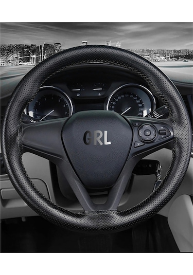 Hyundai I20 Uyumlu Dikmeli Direksiyon Kılıfı Noktalı Dikişli Siyah 38cm 10cm
