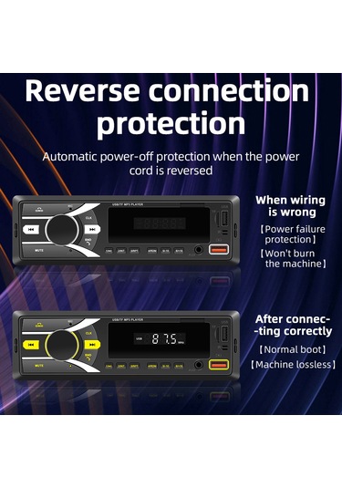 Lemestar Oto Mp3 Çalar Bluetooth 5.1, Fm Radyo, Usb/tf Kart Desteği, Uygulama İle Araba Konumlandırma, Sesli Asistan, Renkli Işık, Kumanda, Siyah