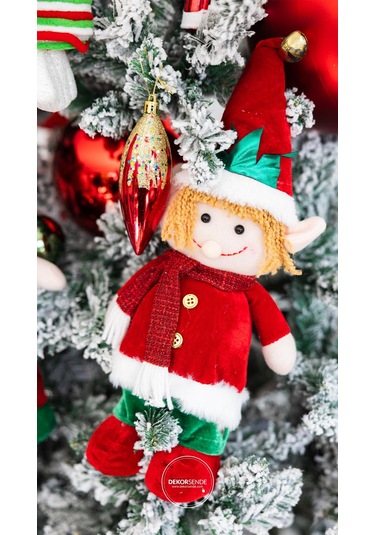 Yılbaşı Süsü 4'lü Konik Kırmızı 12 Cm