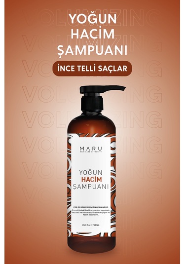Maru İnce Telli Saçlar Için Volume Hacim Veren Şampuan 750 Ml