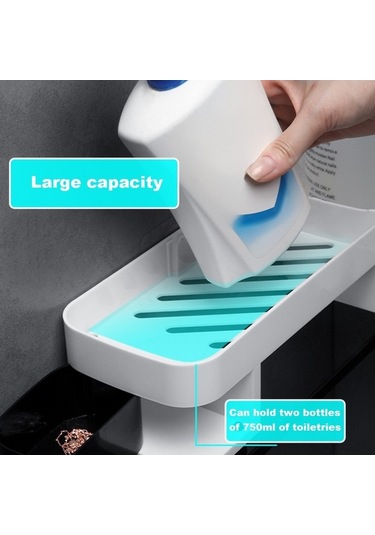 Pazly 1 Adet Köşe Duş Rafı Banyo Şampuan Duş Rafı Tutucu Mutfak Depolama Rafı Organizer Duvara Monte Beyaz, Küçükboyutlu Beyaz